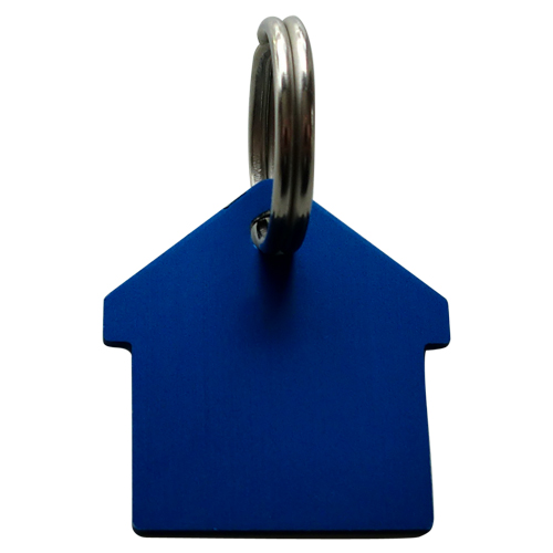 Dierenpenning huis blauw